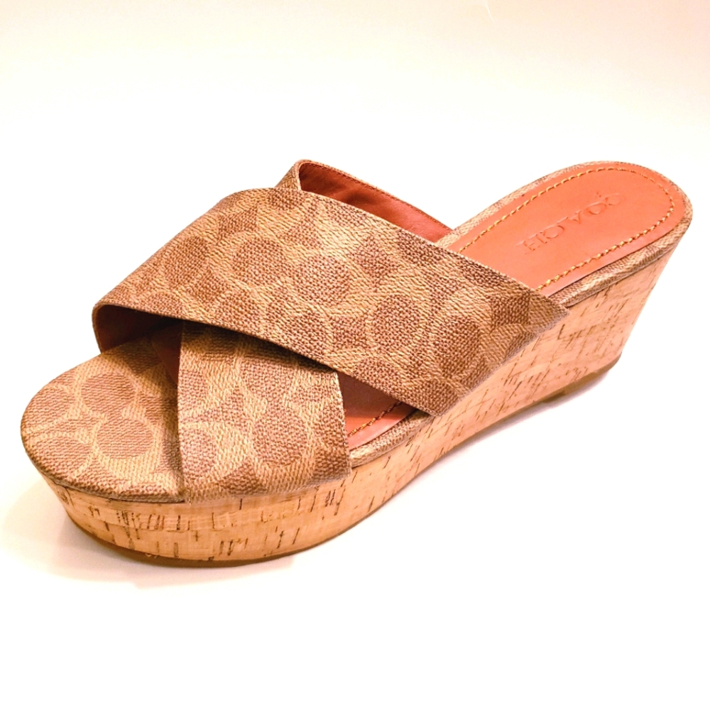 Coach Cork Heel Wedges Sz 11M NEW!